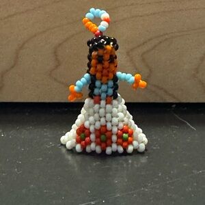 Hand Crafted- Beaded Colorful Doll Pin